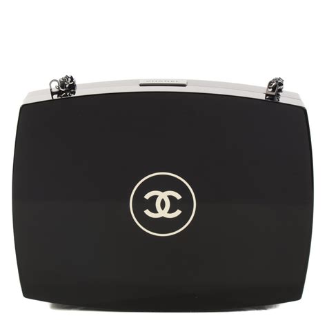 chanel compact box clutch|CHANEL Plexiglass Compact Box Clutch Black .